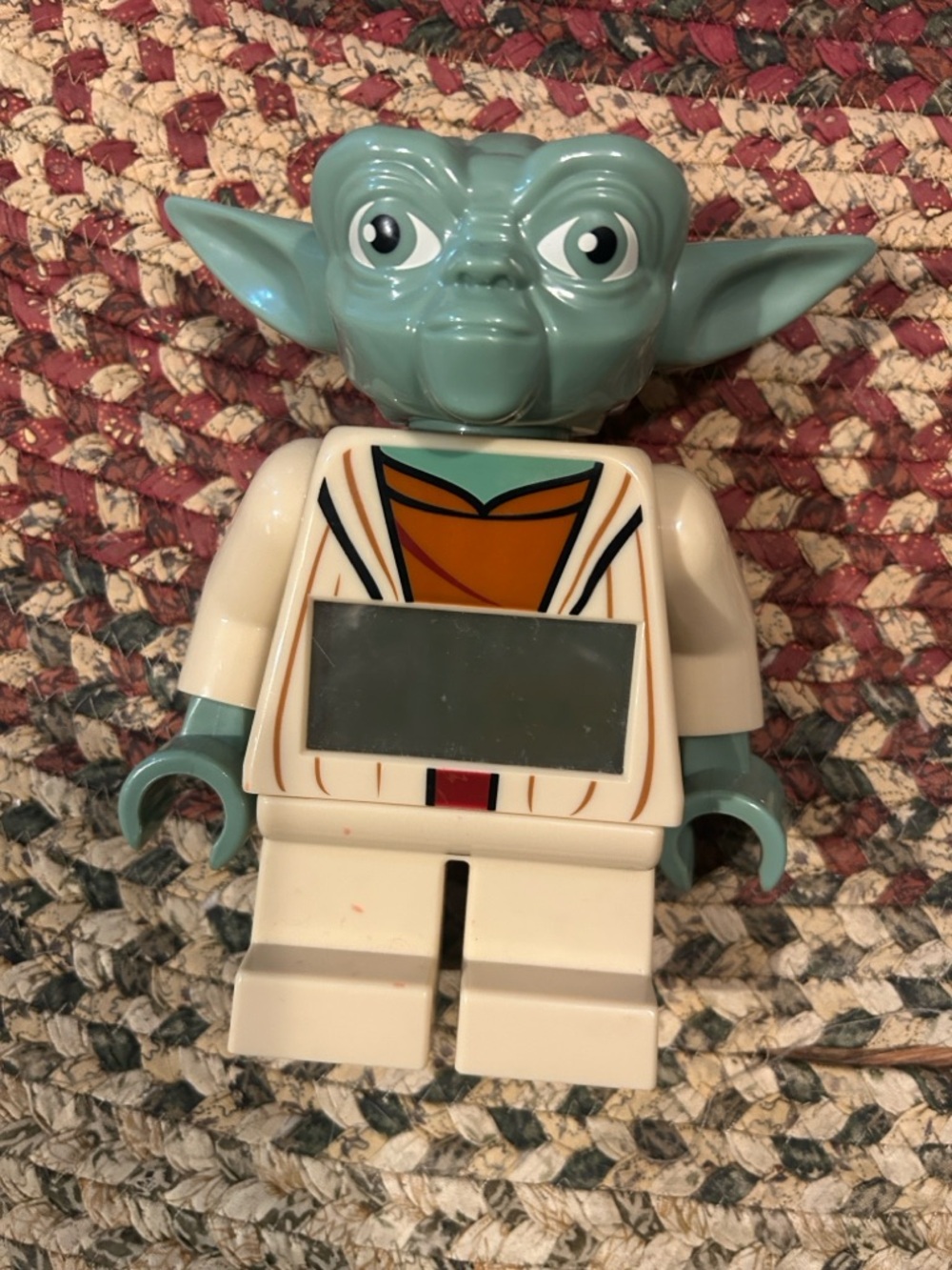 Lego Yoda Minifigure Clock - Green and White